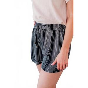 NEW ANGIE drawstring shorts in navy